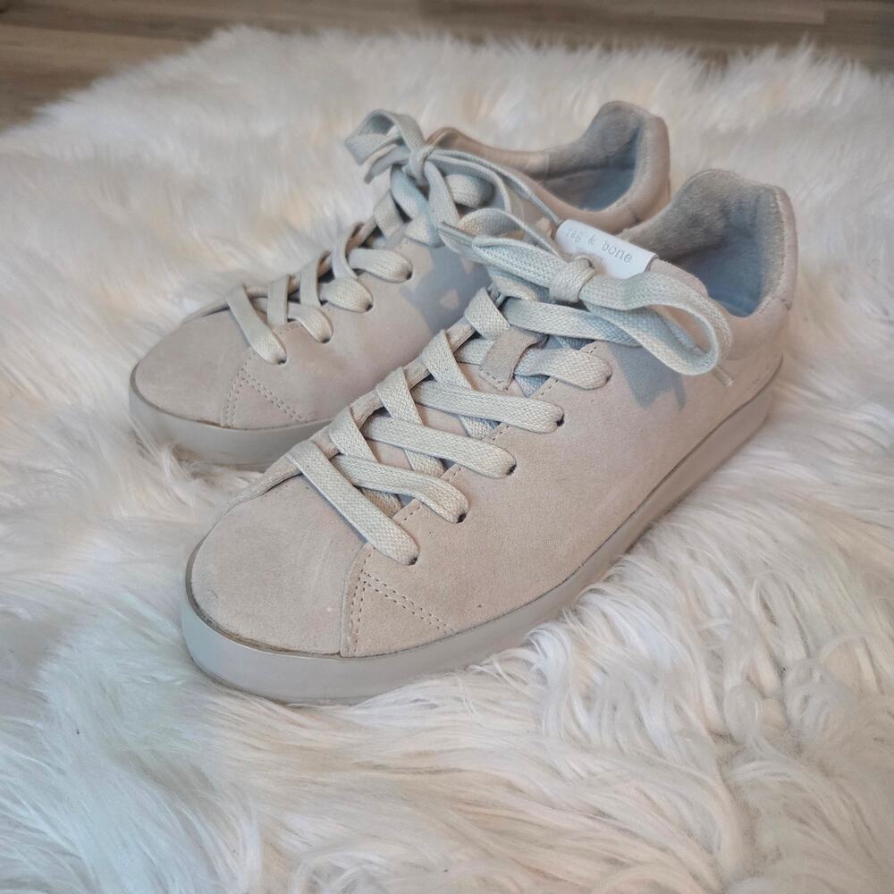 Rag & Bone Low Light Gray Suede Sneakers S 6.5